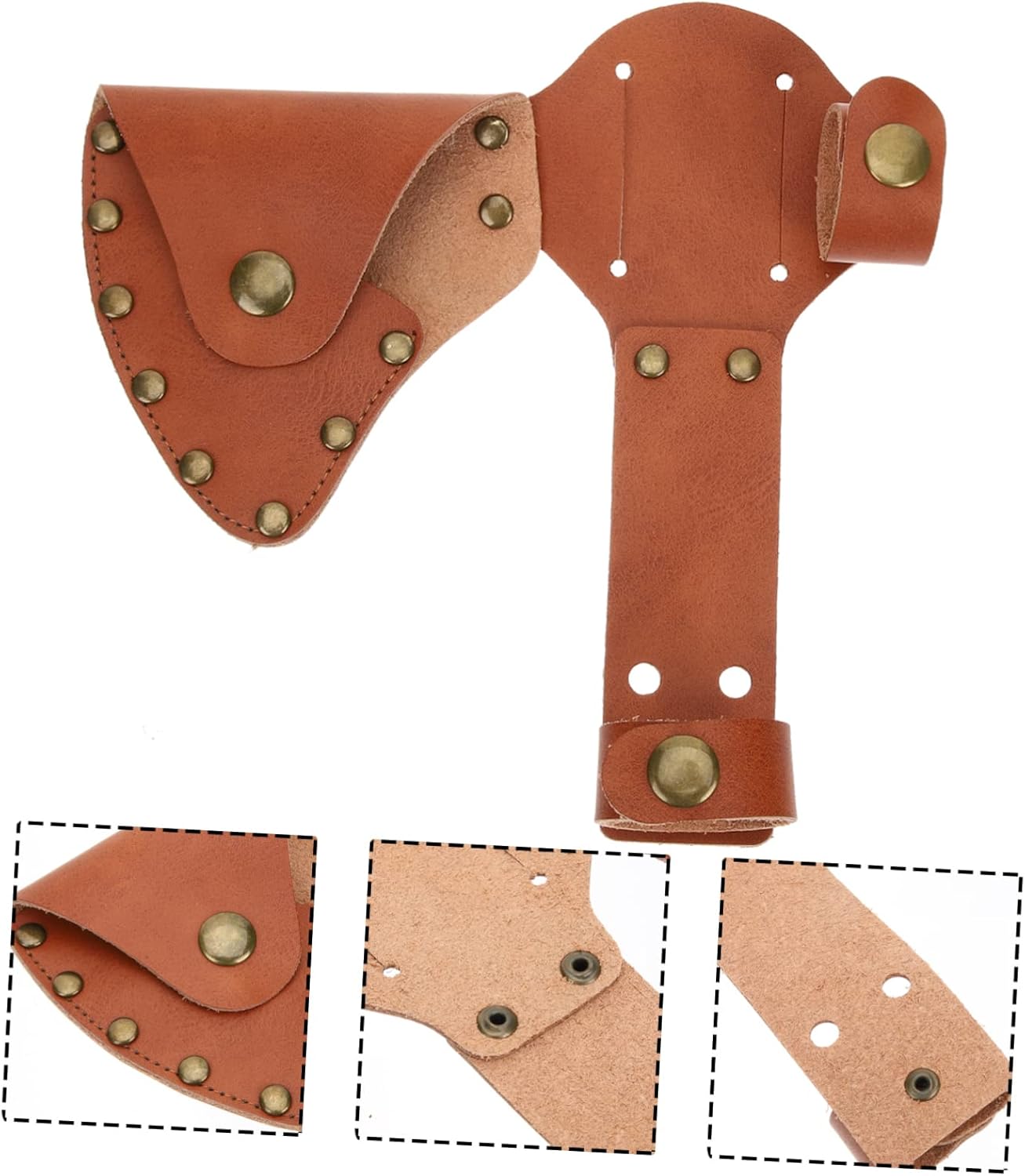 Yardwe 4pcs Hatchet Protective Casing Portable Hatchet Covers Leather Protector for Outdoor Activity Lover