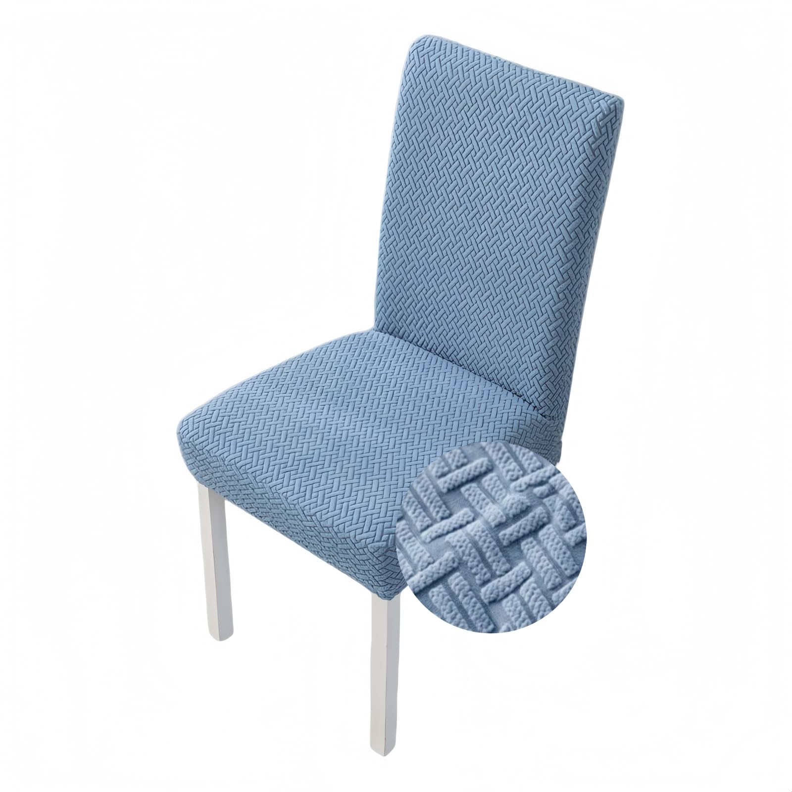 Dining Chair Covers Set of 4, Seat Cover and Chair Slipcover (Blue)