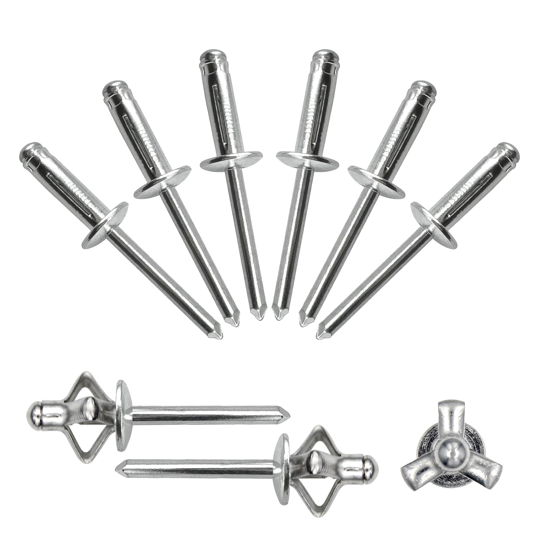 Tri-Fold Rivets - Black, 3/16"x3/4" -25 Tri-Fold Rivets - Black, 3/16"x3/4" -25