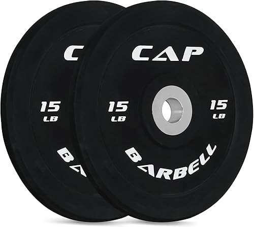 CAP Barbell - Disco olímpico de goma para barra de pesas, para múltiples opciones y colores