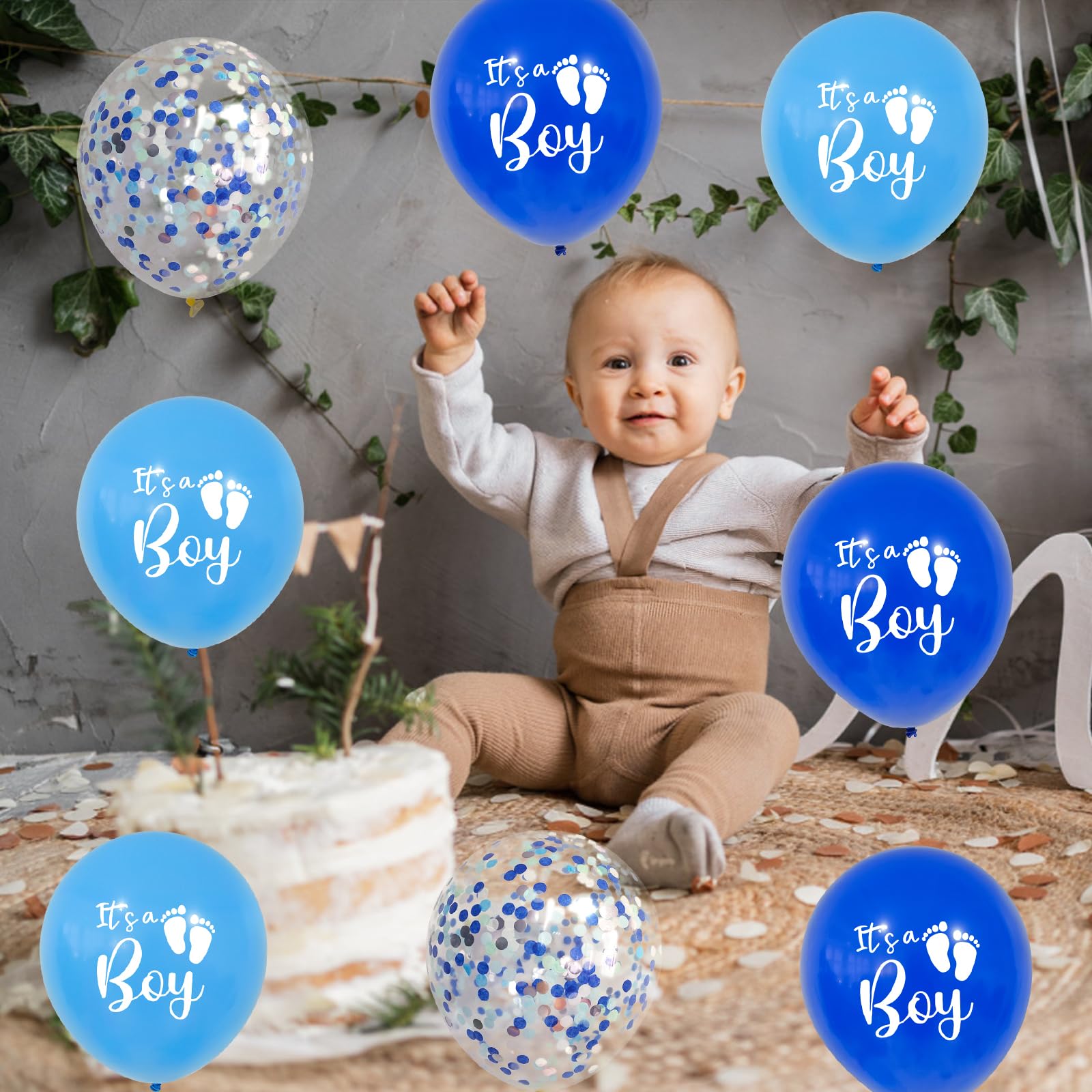 Folieballon groot Cupcake Birthday Boy 1 Jaar
