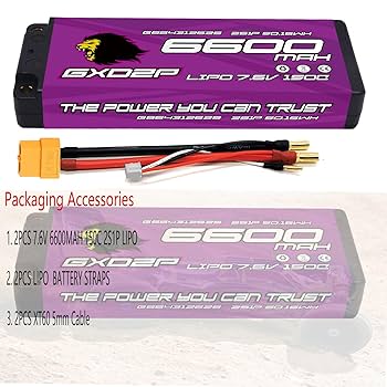 Amazon.co.jp: GXDZP ショートリポ バッテリー 2S 7.6V 150C