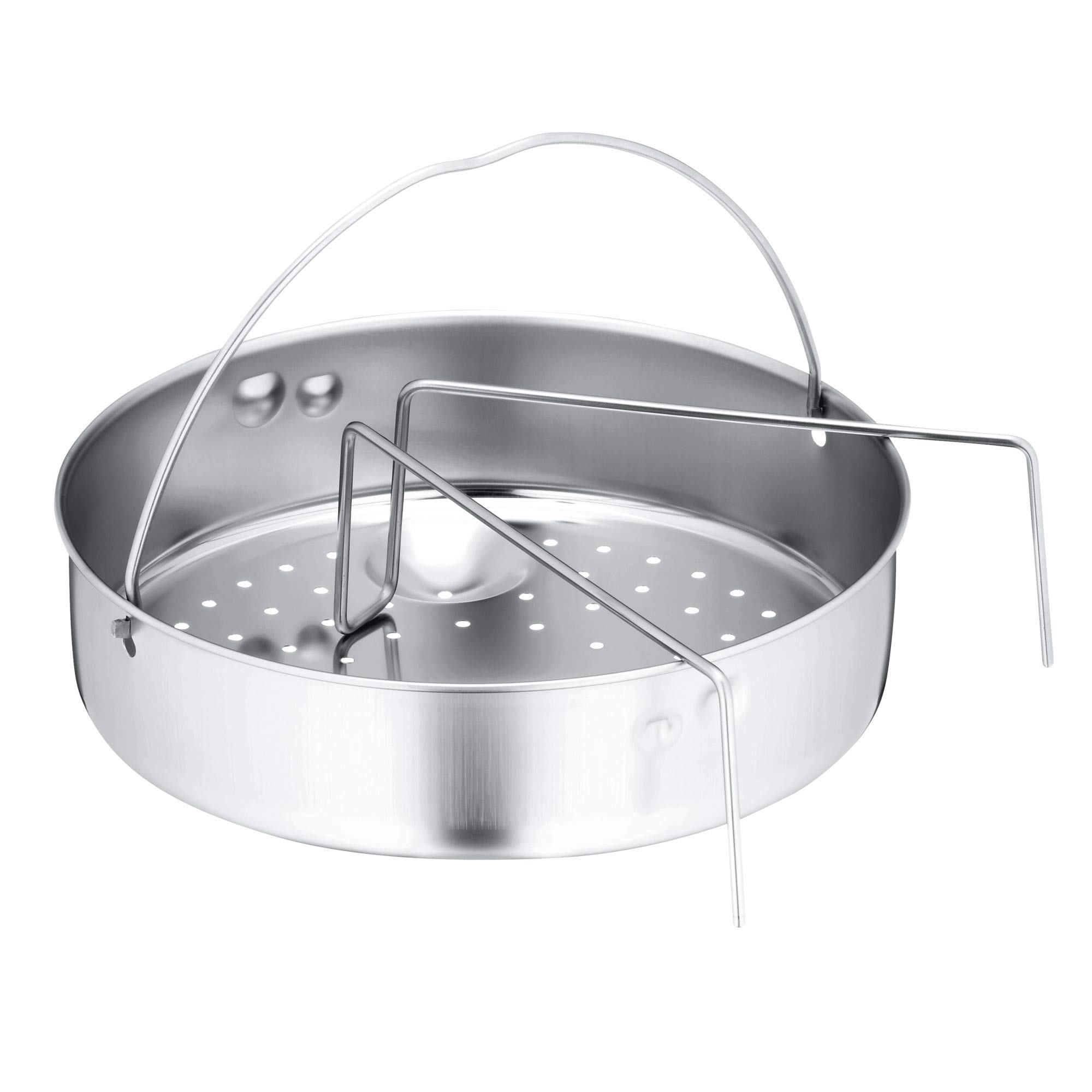 WMF Perfect Premium Set Pentola a Pressione 3 L e 6,5 L in Acciaio Inox 18/10 Cromargan ø 22 cm, 3 pezzi, Pentola Induzione e Gas, Fondo Transtherm Triplo Strato, Incluso Cestello
