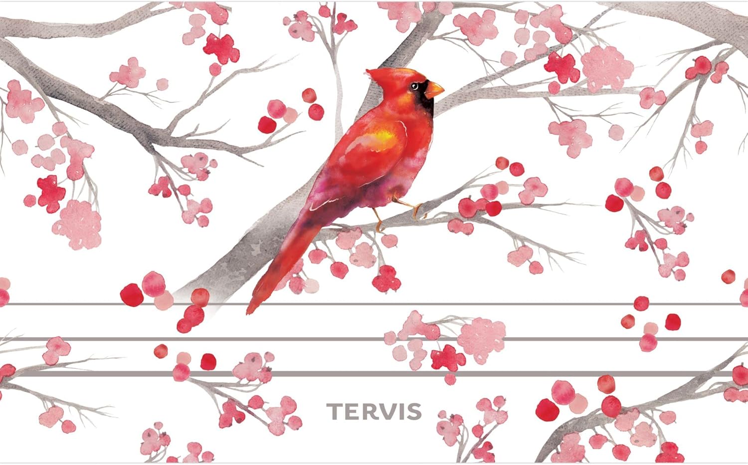 Tervis Traveler Christmas Holiday Cardinal and Berry Branches Triple Insulated Tumbler Travel Cup Keeps Drinks Cold & Hot, 20oz, Stainless Steel - Image 2