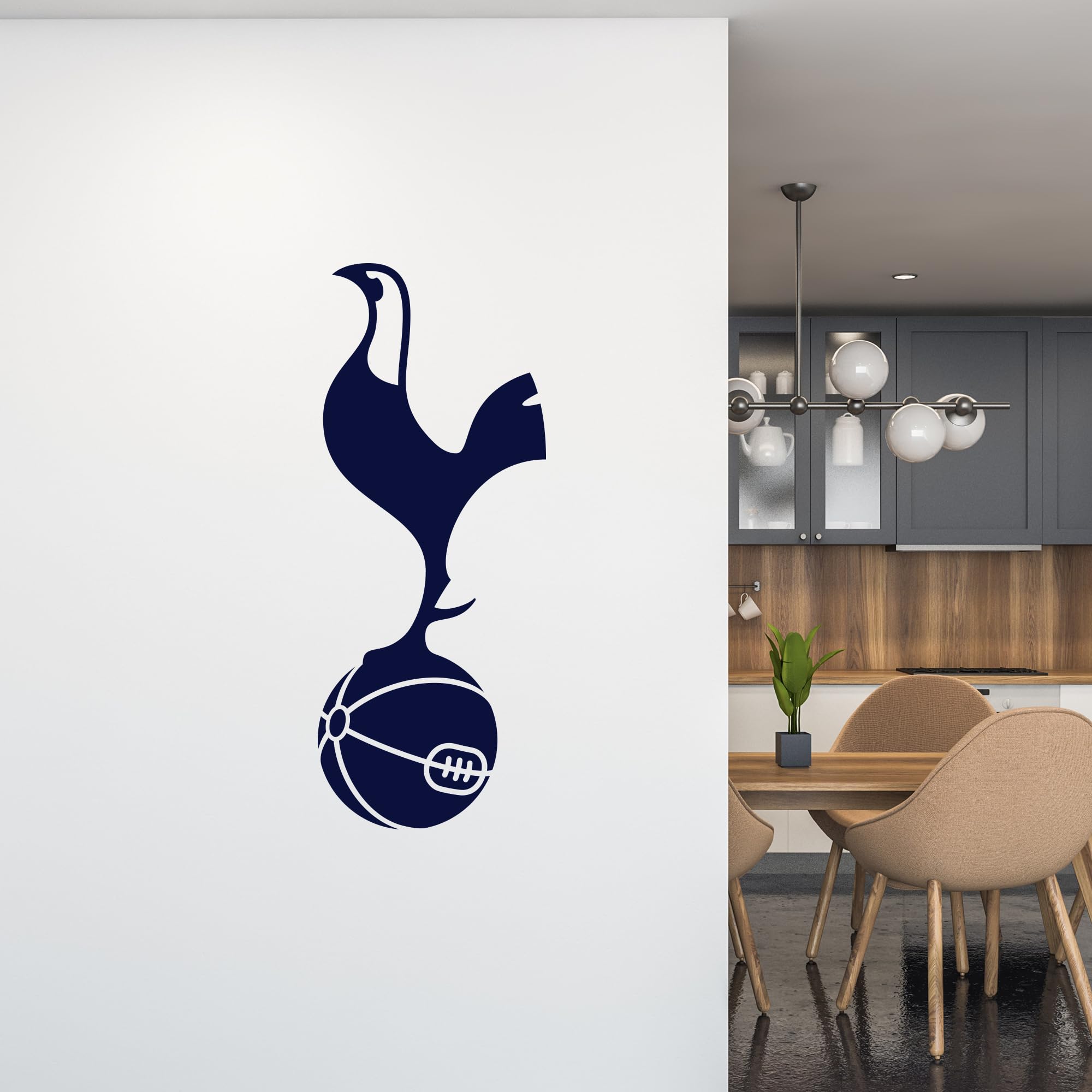 Tottenham Hotspur Crest Wall Sticker Art Vinyl Mural Football Gift (Navy, 60cm Height x 30cm Width)