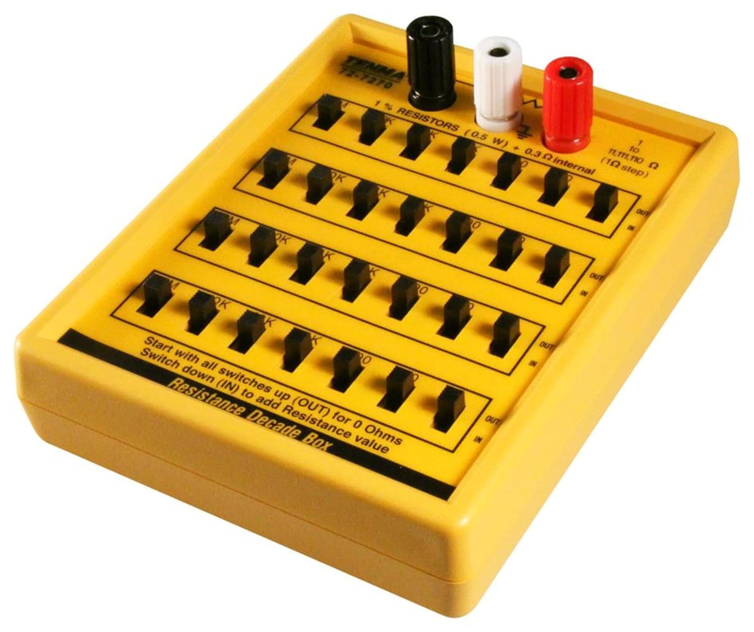 72-7270 - Decade Box, Resistance, 7, 1ohm to 11.11111Mohm, 1% (72-7270)