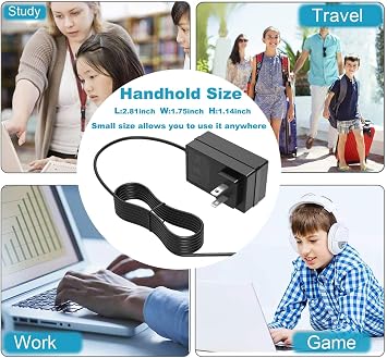 UL Listed 12V AC Charger for Naclud X15 FUNYET Duetbook 14 NY-01 ApoloSign NJP1561P NJP1561P-02 N5095 CPU 12V 3A 2.5A 2A Power Supply Cord Cable Wall Plug