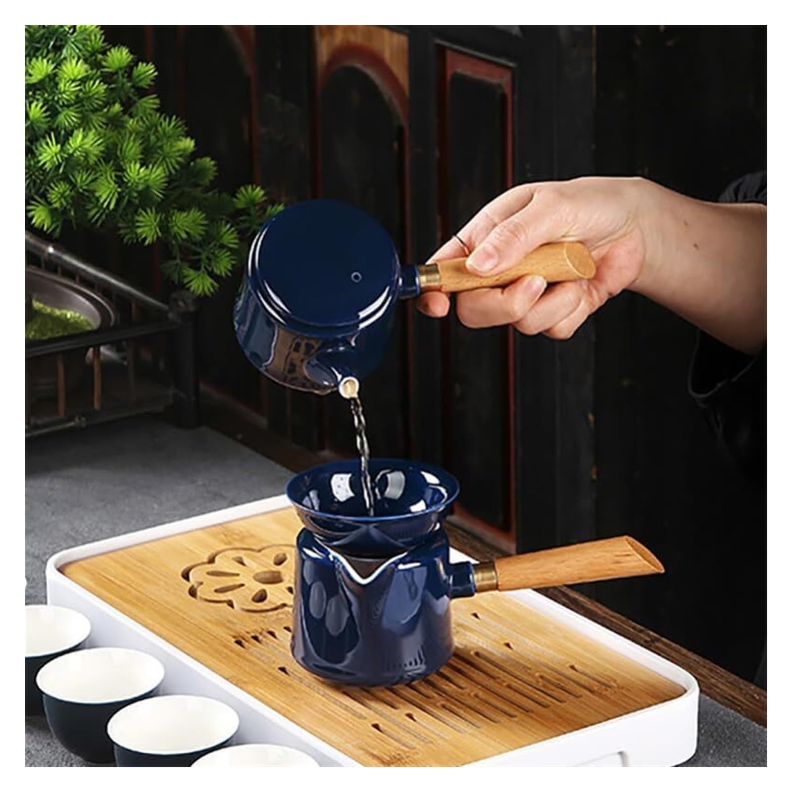Zestawy do herbaty Porcelana, podróżne zestawy do Chiński styl Vintage Travel Premium Tea Pot Set Kung Fu Tradycyjny serwis do ceremonii herbacianej Juego De Te Teaware(Rood)