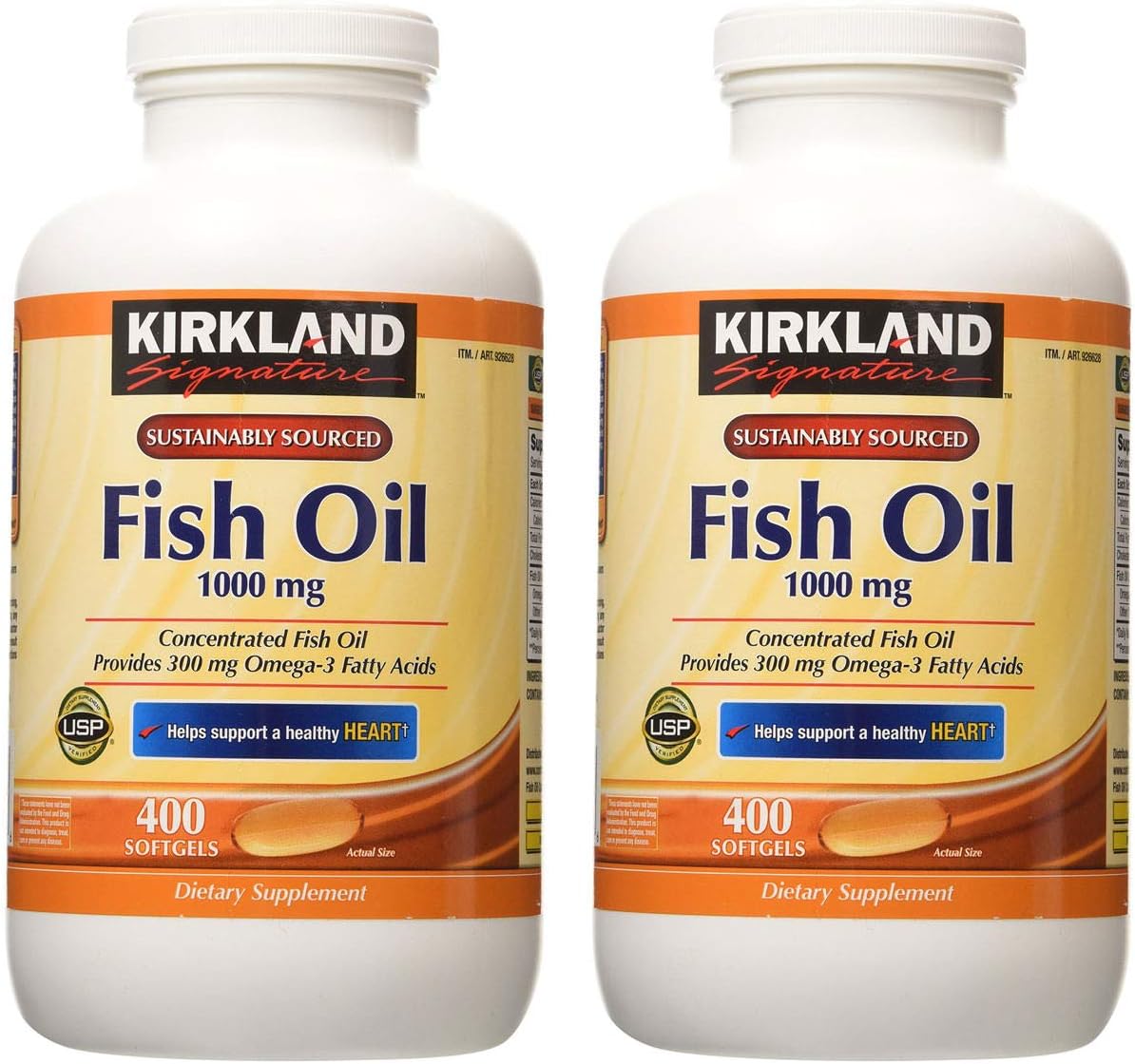 Kirkland Signature hgar Fish Oil Concentrate 2 Pack, 400 Count Pack of 2