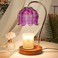 Vista 21 de Lámpara Calentadora de Velas con Forma de Flor con Temporizador, Calentador de Lámpara de Vela Regulable, Regalo de Navidad y Cumpleaños