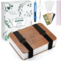 Suziko Kit profissional de prensa de flores 6 camadas 16 x 21 cm, marrom, kit de prensagem de flores para adultos e crianças, ótimo presente para amantes