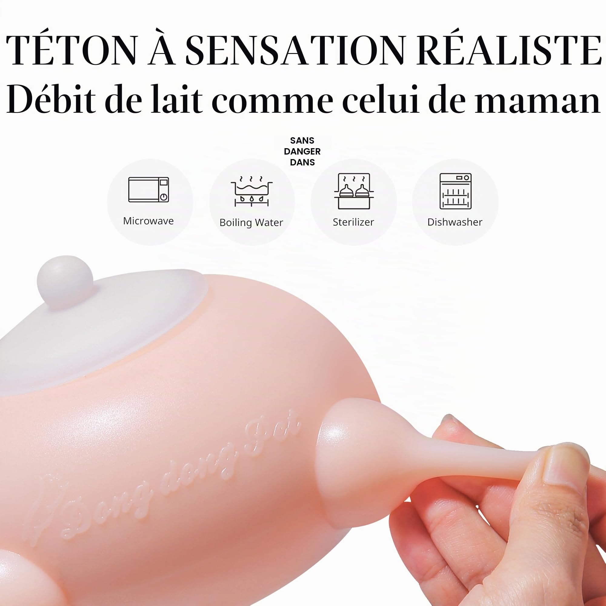 Doggiema Mangeoire à Lait pour Chiot, Biberons pour Chiots, pour Plusieurs Chiots 4 Tétines en Silicone Allaitement pour Chiot Bubble Milk Bowl