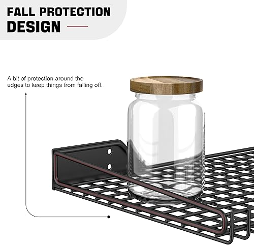 Miniatura 5 de Ultrawall Estante de almacenamiento montado en la pared para garaje, paquete de 2 estantes de metal, estantes organizadores de pared de alta
