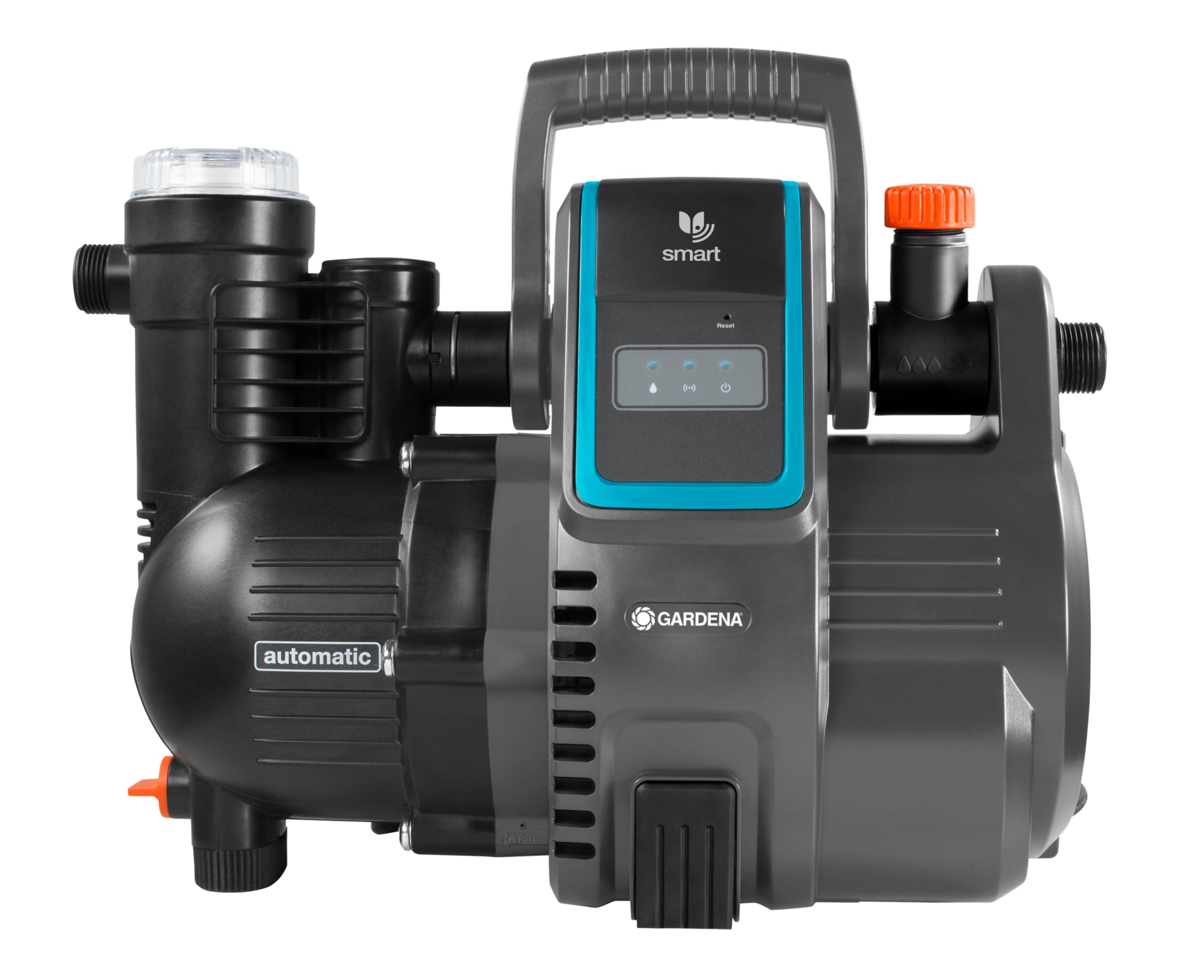 Gardena smart Pressure Pump: automat. hydrofor sterowany przez aplikację/tablet, wydajność 5000 l/h, bezobsługowy, filtr wstępny, maks. wys. zasysania 8 m, zabezp. przed pracą na sucho (19080-20)