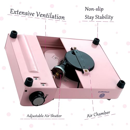 Miniatura 7 de Estufa de butano portátil a prueba de viento quemador infrarrojo cocina al aire libre senderismo picnic estufas de camping compactas color rosa con