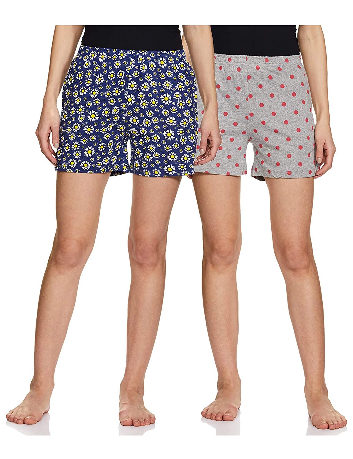 Women's Cotton Printed Shorts|Hot Pants|Lounge Shorts|Night wear Shorts (Multicolour)-(Pack of 02)-image-27