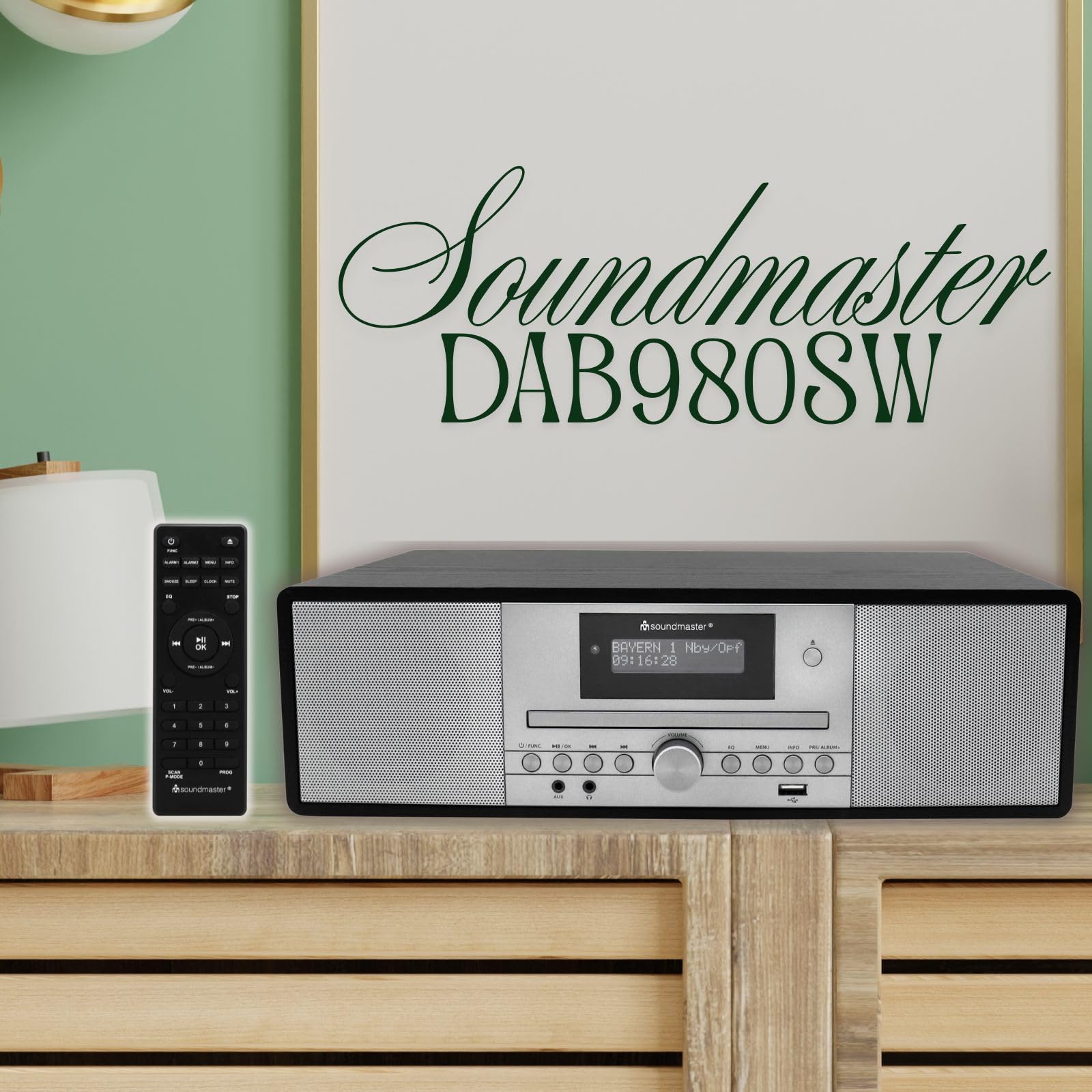 SOUNDMASTER Centre de musique stéréo DAB980SW, DAB+/FM, CD, MP3, USB, BT