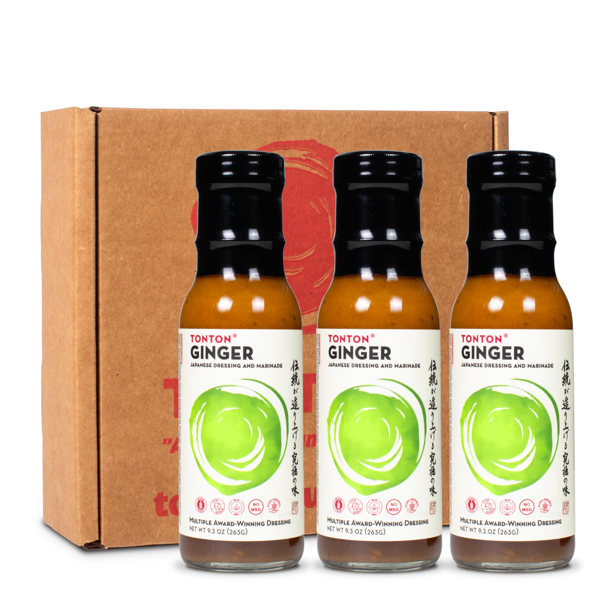 TonTon Sauce 3-pack Ginger Japanese Dressing and Marinade