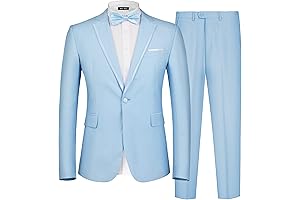 An Exquisite Light Blue Prom Suit for a Memorable Occasion