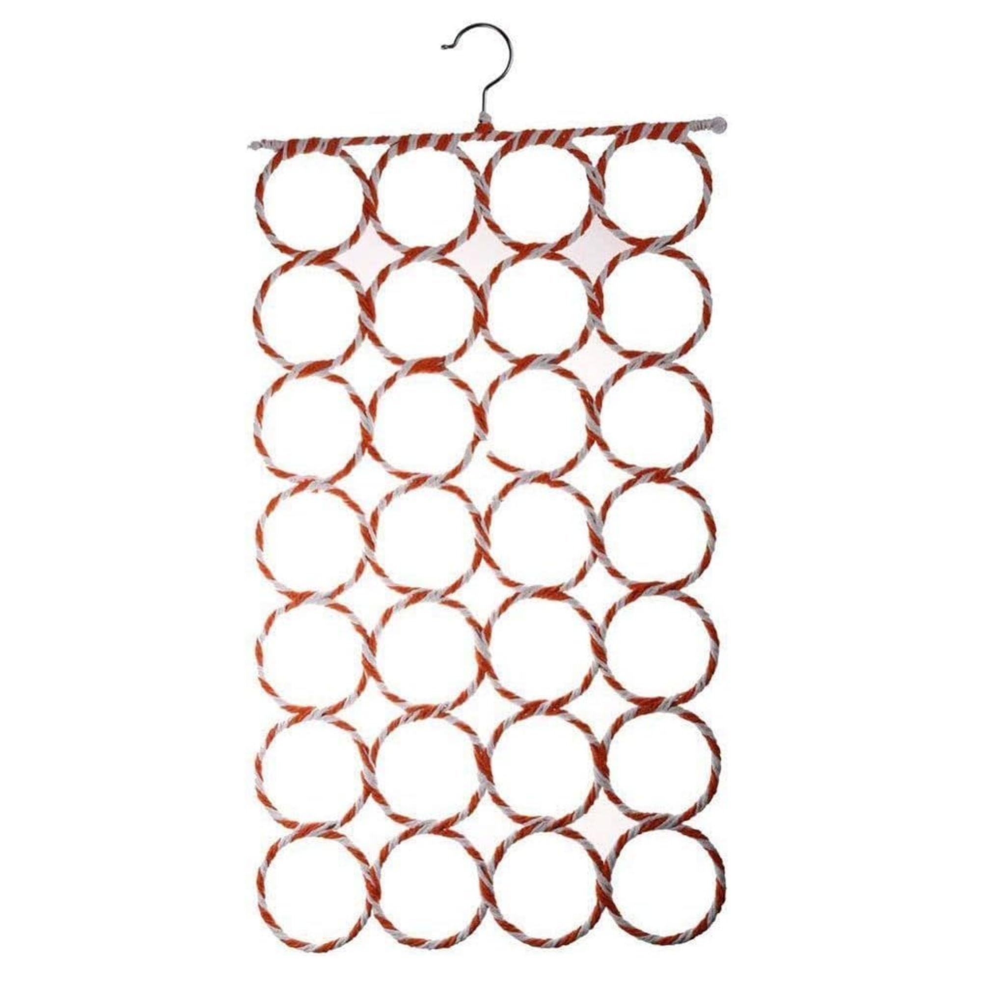 Systemseleven Multicolor Complement Shawls Hanger Belt Scarves Tie Rings Wardrobe Organizer Hooks Scarf Hangers Space Savers Foldable Scarfs Hanger With 28 Ring