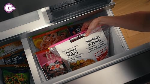 Miniatura 33 de GripStic 12 clips surtidos para bolsas. Los clips duraderos y reutilizables sellan las bolsas de alimentos herméticas. El juego incluye: (2) azul