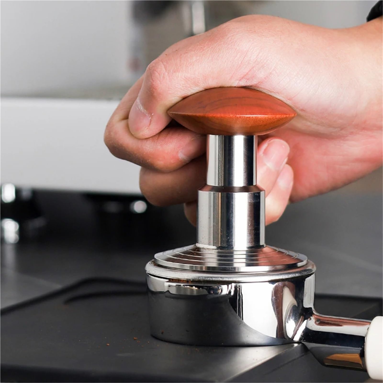 51/53/58,5 Mm 30 Libras De Presión Constante Tamper De Café Universal SUS304 Accesorio De Base Plana(51mm)