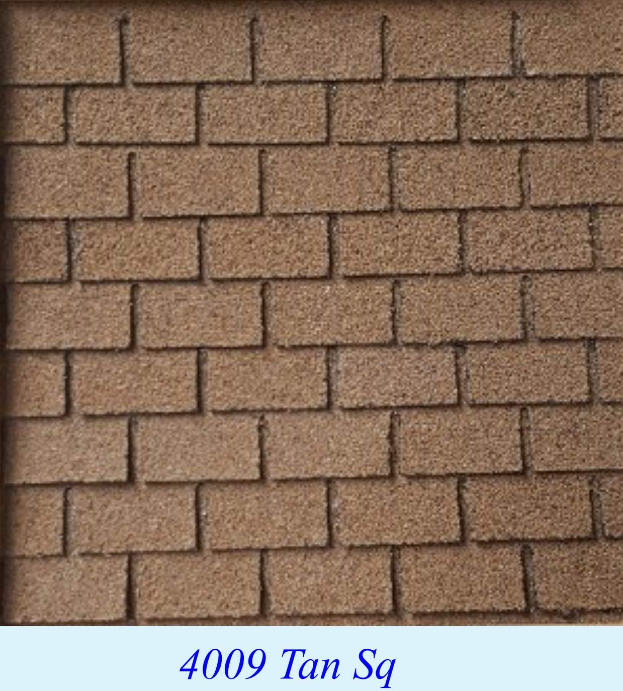 Dollhouse Miniature Tan Square Asphalt Shingles