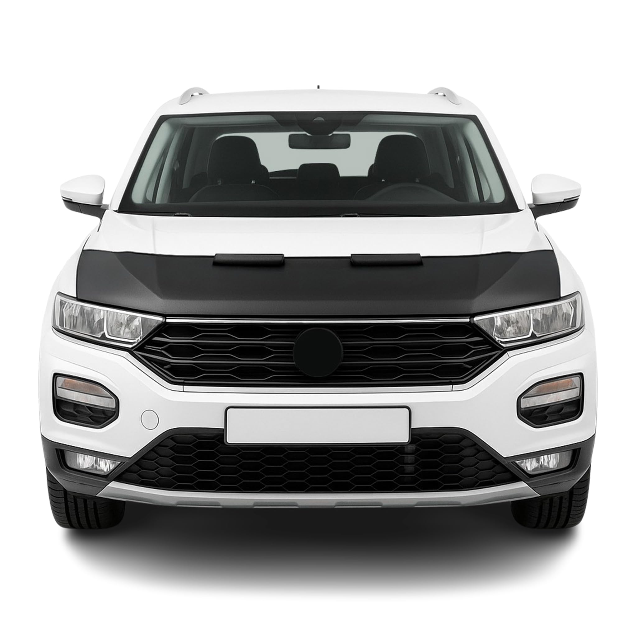 OMAC Haubenbra Steinschlagschutz Bonnet Bra kompatibel mit VW T-Roc 2017-2025 Schwarz Halb