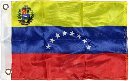 Trade Winds 12 x 18 pulgadas, 12 x 18 pulgadas, con ojales de bandera de país de Venezuela de 8 estrellas para motocicleta, barcos y motocicletas,