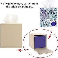 Vista 7 de Sumnacon Funda de Caja de Paños Cuadrada Elegante Caja de Paños con Base Magnética de PU, Funda de Paños de Cuero en Cubo para Sala de Estar, Baño