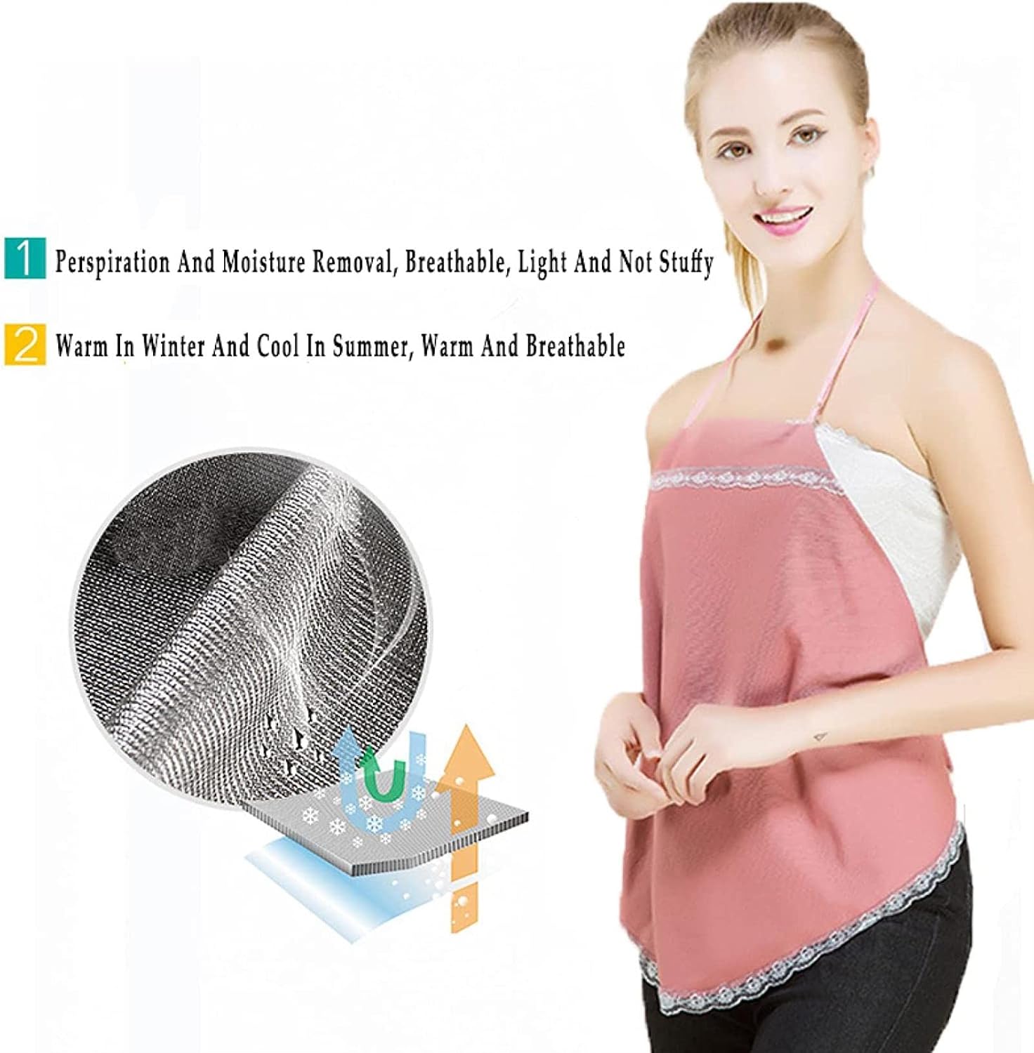 Maternity Sling Anti-Radiation,Metal Fiber Radiation-Proof Maternity Clothes for All Seasons,Pink-OneSize