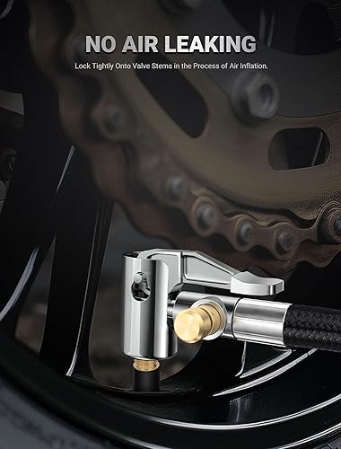 Miniatura 7 de Manguera de extensión de liberación de aire de 33 pulgadas, paquete de 7 mangueras de repuesto para inflador de neumáticos con adaptador de válvula