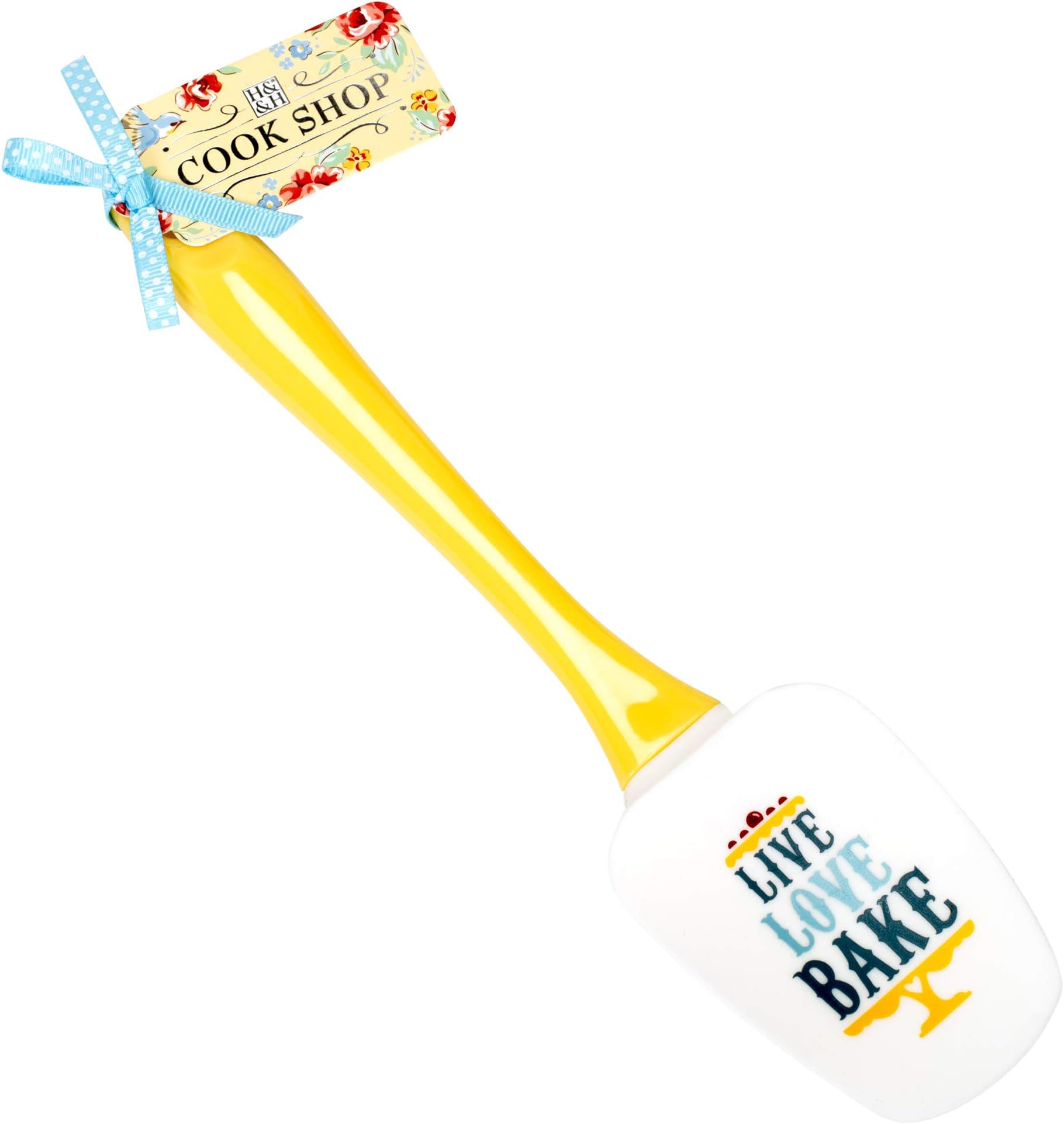 Cook Shop 207000012" Live Love Bake Spatula, Silicone, Yolk Yellow