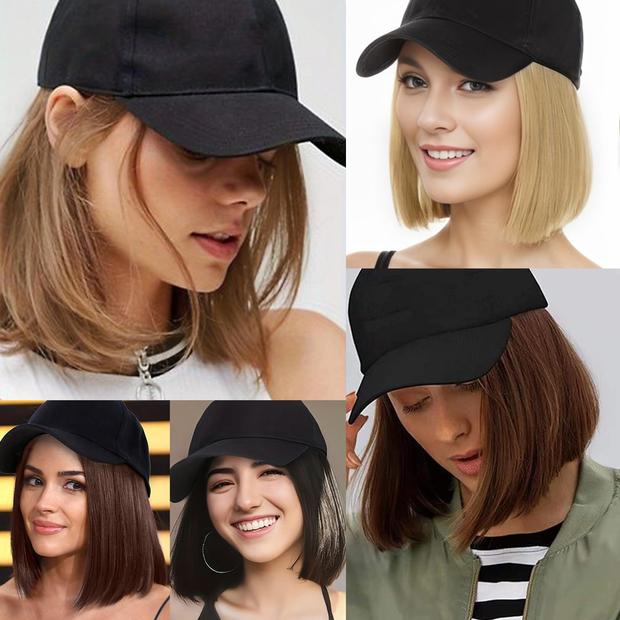 Amazon.com : doremi Hat with Hair Attached for Women Synthetic Hat