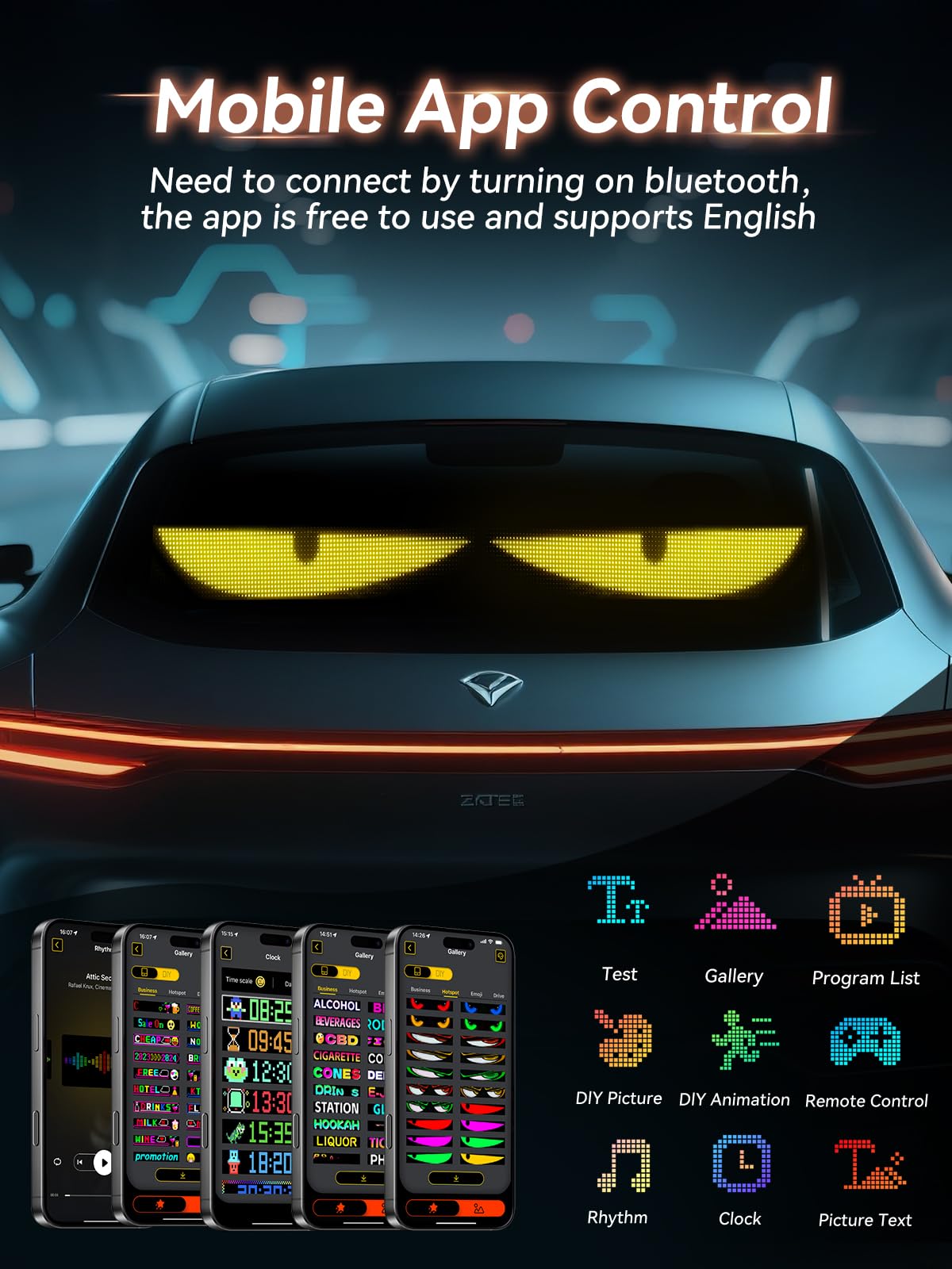 Programmable Led Eye Kit Snapklik.com : Asunder 2PCS Devil Eyes Light For Cars, 23.6in X 4.7in ...