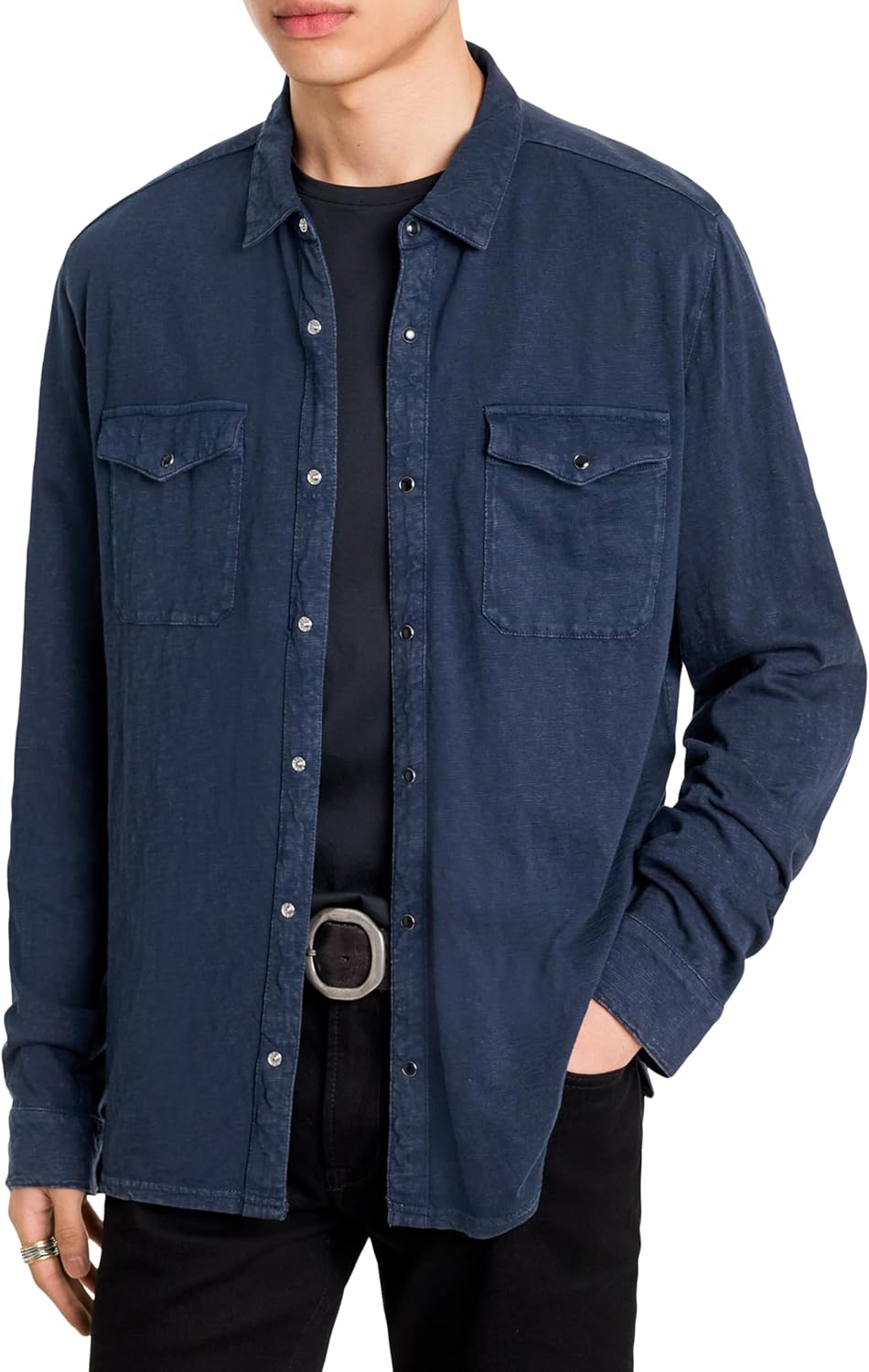 John Varvatos Mens Arvon Western Shirt