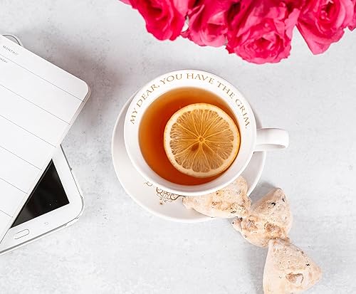 Miniatura 5 de Harry Potter Grim - Juego de taza de té y platillo de cerámica de 12 onzas