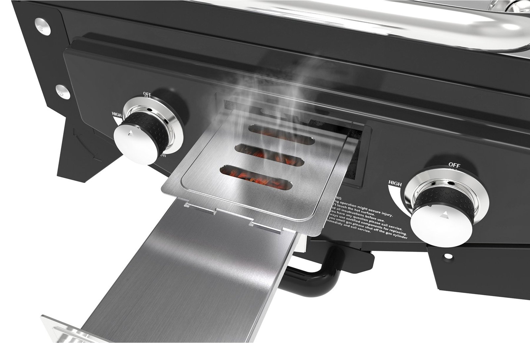 El Fuego Medison grill gazowy, srebrny, 38 x 118,5 x 52 cm, AY5261