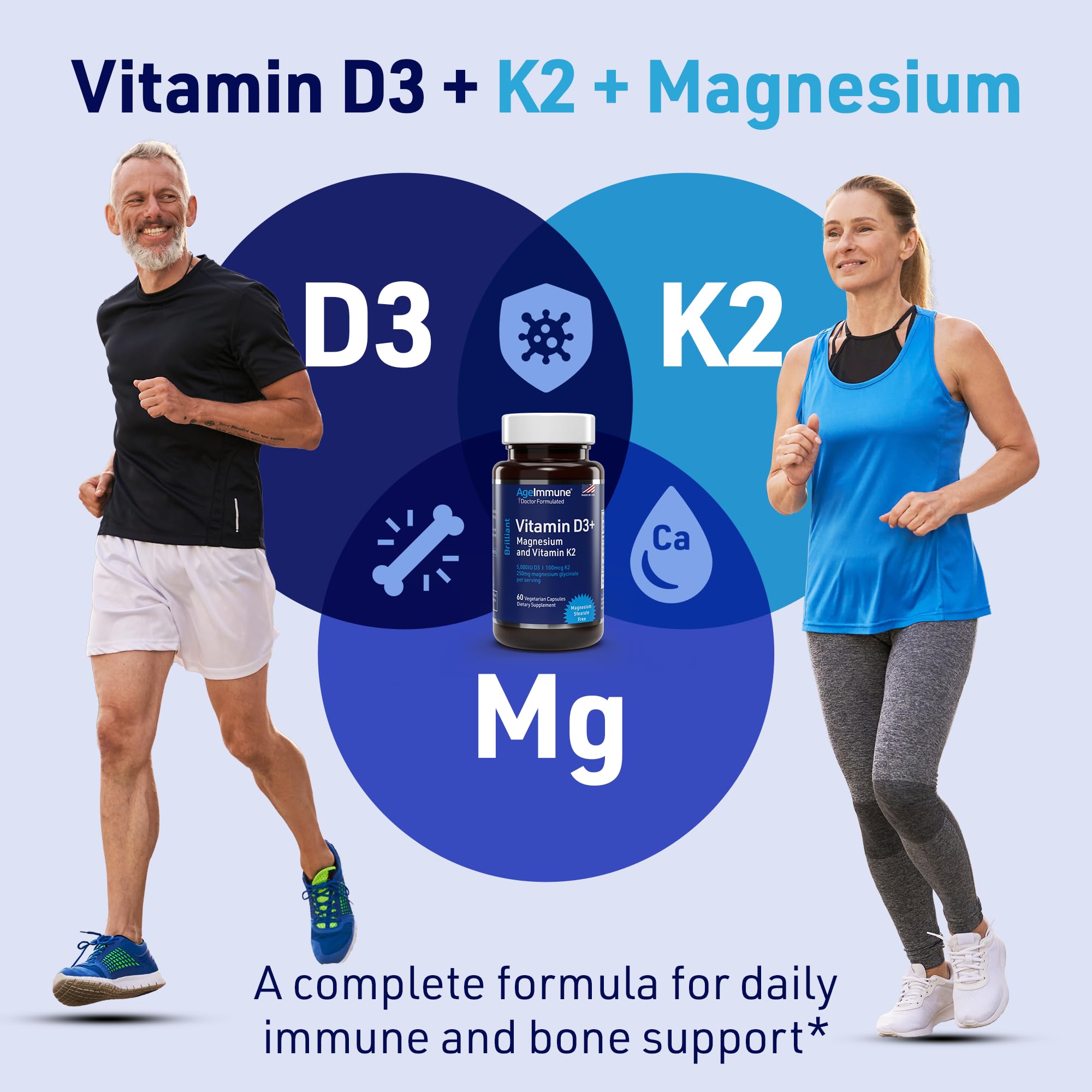 AgeImmune Vitamin D3 5000 IU with Vitamin K2 and Magnesium Bisglycinate — Amazon image 5