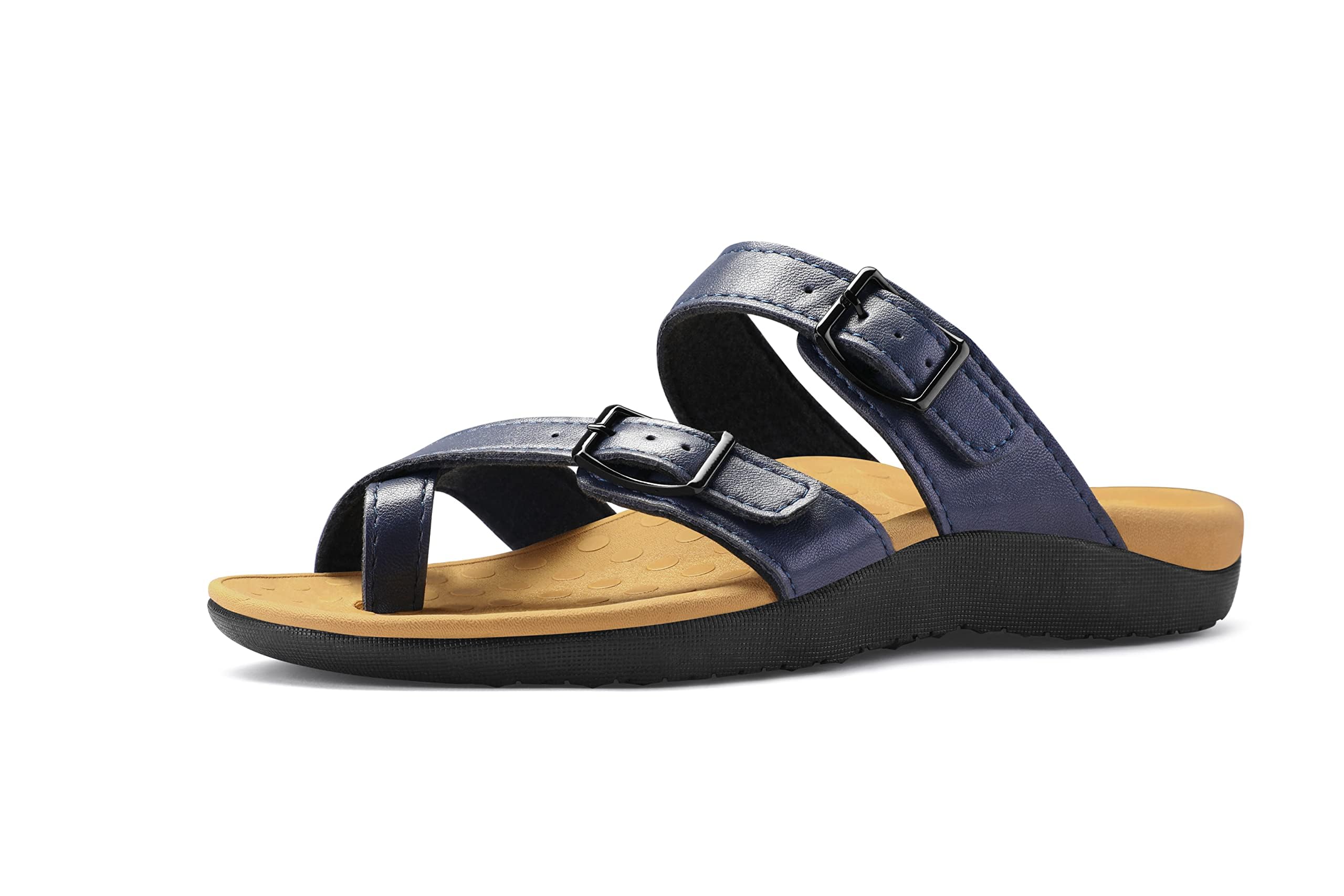 mysoft Women's Slide Sandals Adjustable Orthopedic Flip Flops Arch Support Comfortable Walking Summer Shoes