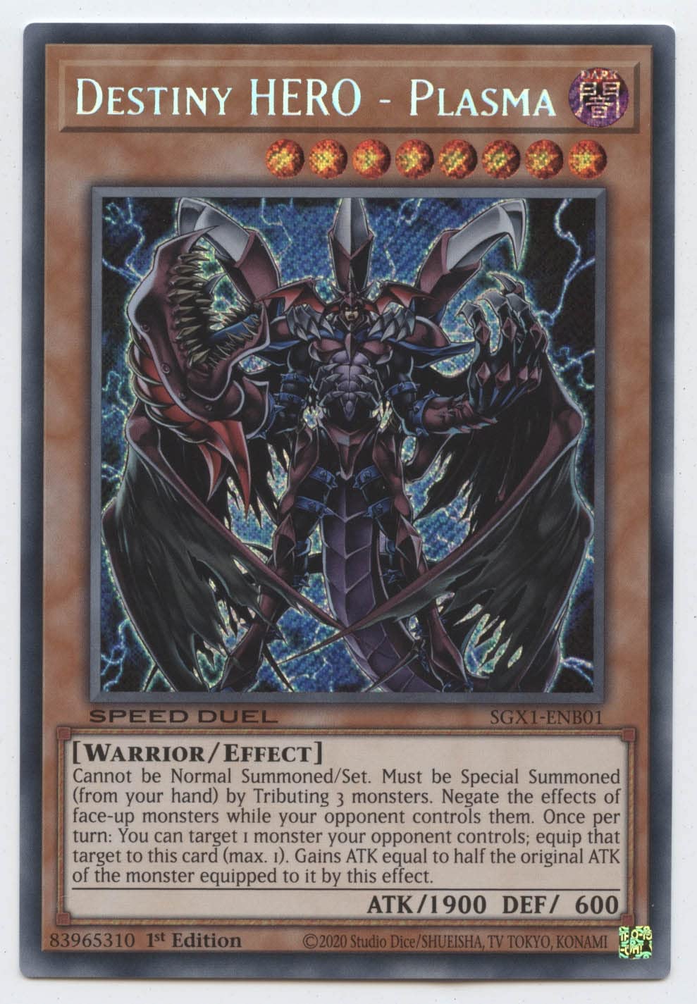Amazon.com: Yu-Gi-Oh! Destiny Hero - Plasma - SGX1-ENB01