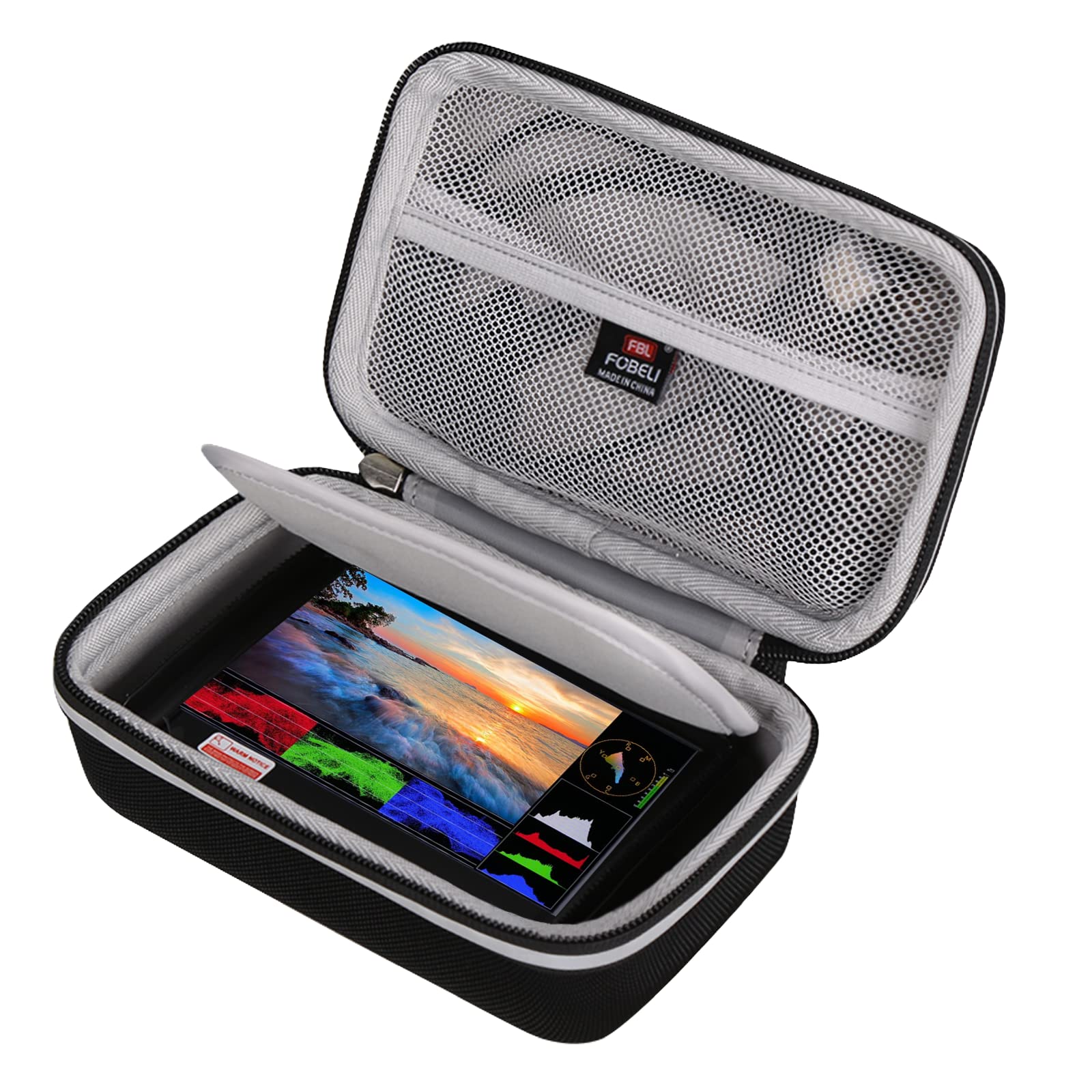 FBLFOBELI EVA Hard Carrying Case Compatible With FEELWORLD FW568 V3 6 inch DSLR Camera Field Monitor, Storage Protective Bag (Case Only)