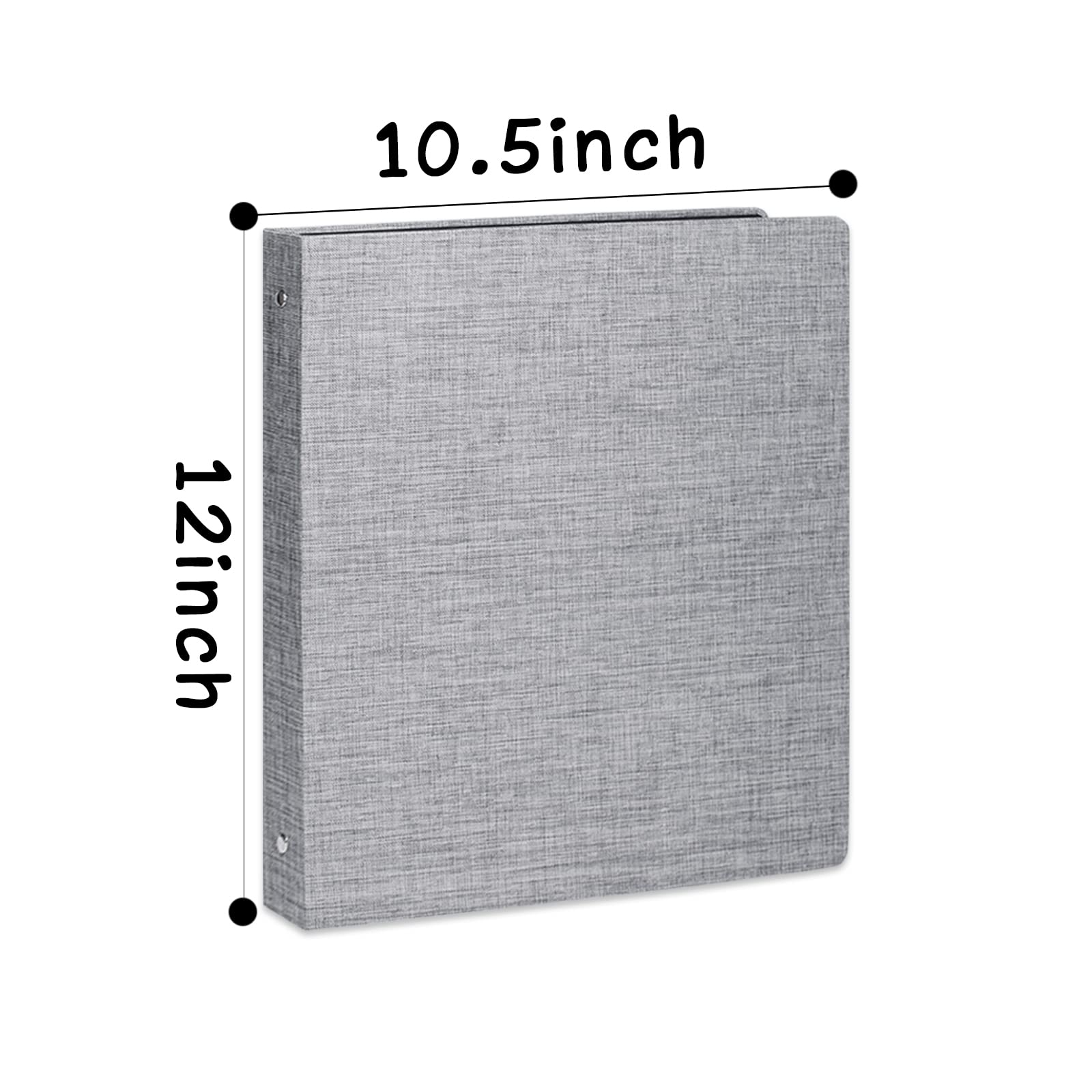 Raccoglitore a 3 anelli da 2,5 cm per carta da 21,6 x 27,9 cm, confezione da 2 raccoglitori con copertina rigida in lino e 2 tasche interne per l'organizzazione di scuola, lavoro e casa