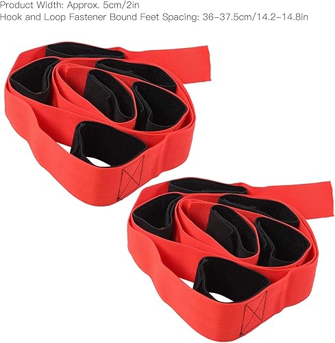 Miniatura 3 de RiToEasysports 2 bandas de carreras de pies para exteriores, correas de nailon de alta resistencia de 6 patas, bandas de carreras cooperativas para