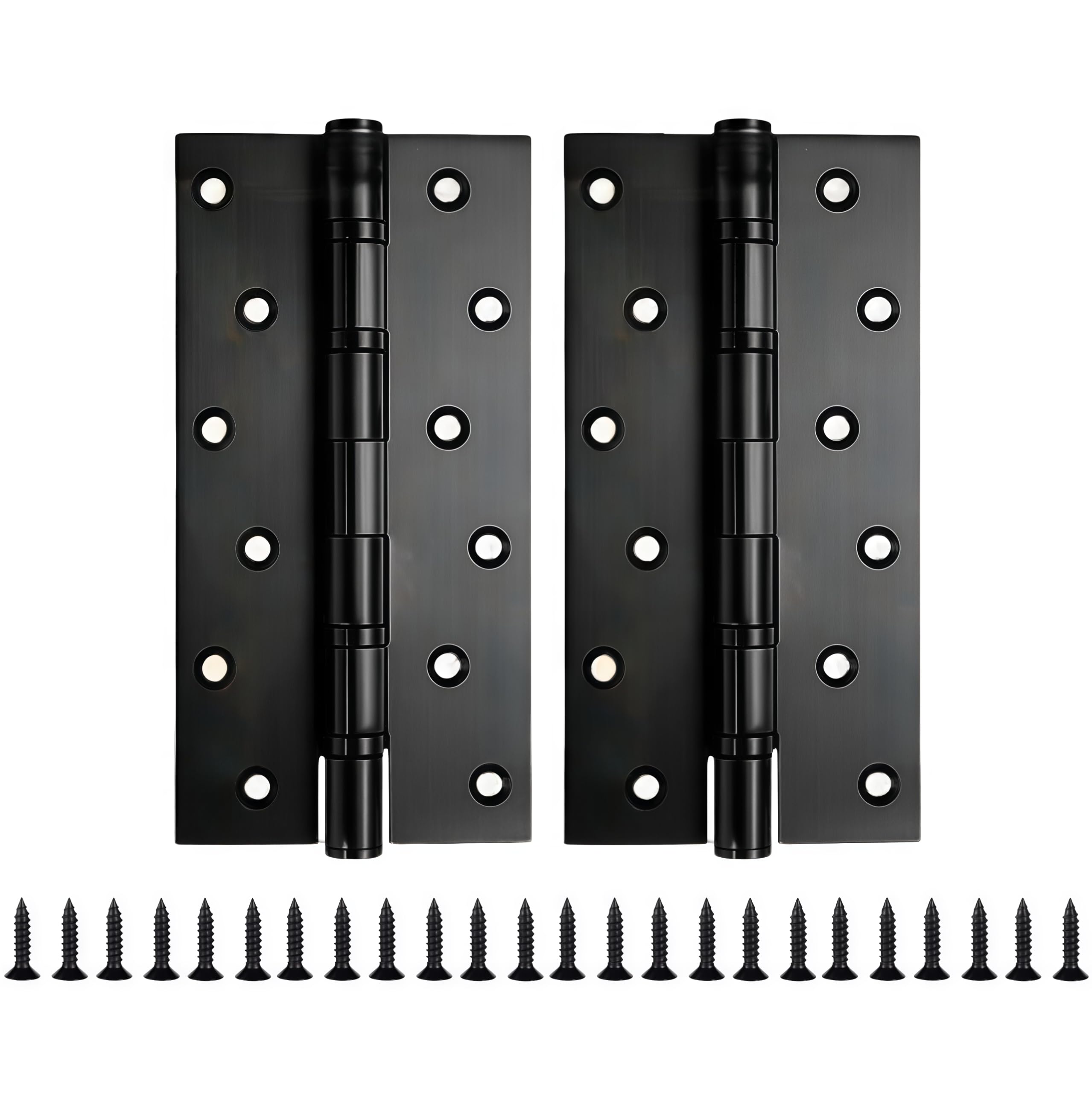 2 Pack Duty Stainless Steel Casement Hinges 8 Inches 3.5mm Thick Black