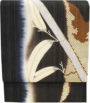 ヱビス■ しょうざん生紬 柿渋染 名古屋帯 Amazon | 夏物 しょうざん 京都 名古屋帯 九寸 生紬 染め帯 柿渋染 黒