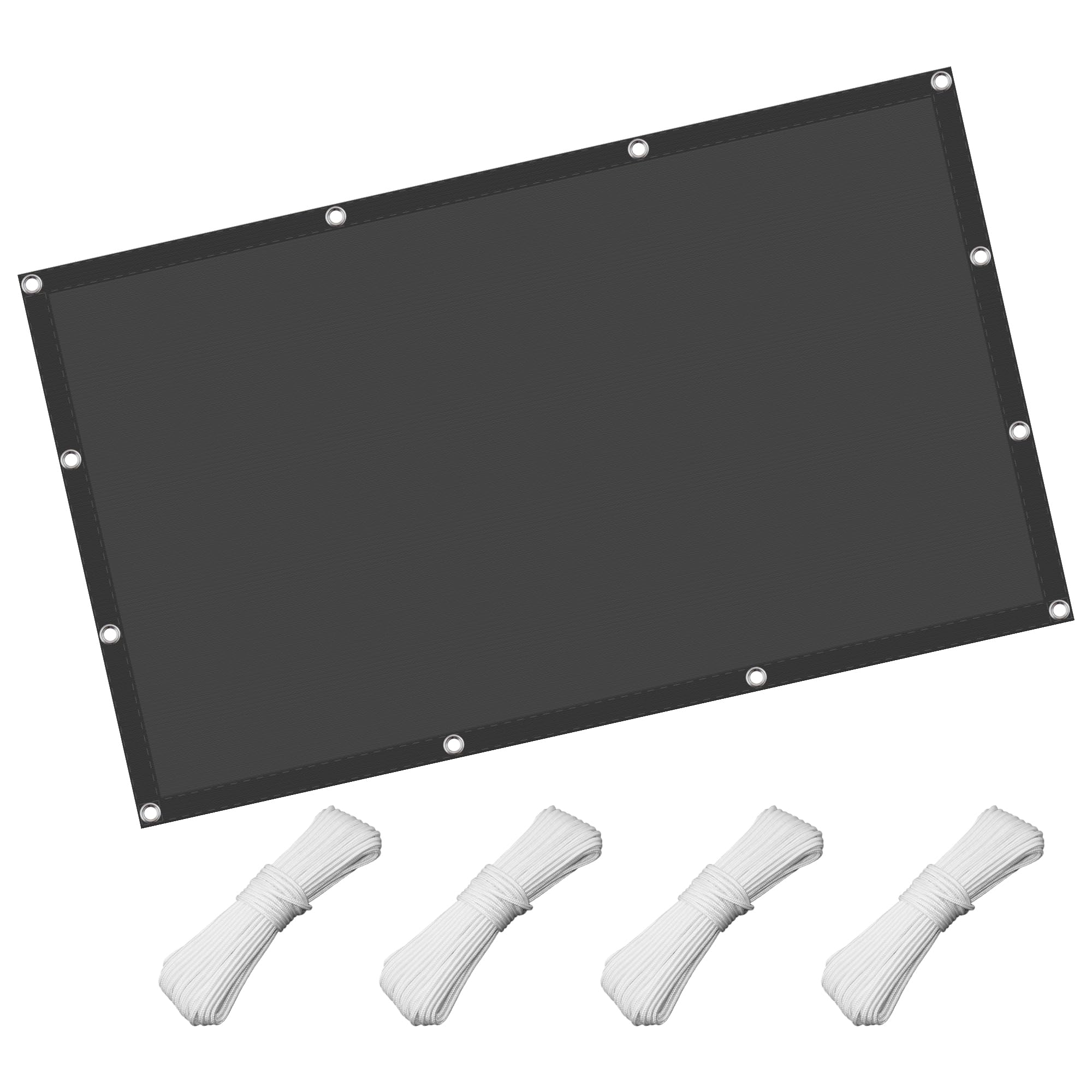 Voile d'ombrage carré gris foncé 1.1x2.6m résistant aux UV