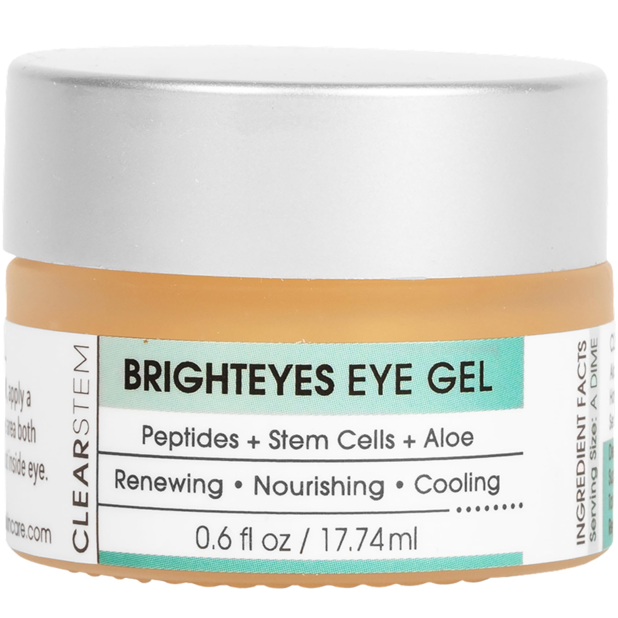 CLEARSTEMBRIGHTEYES - Eye Gel - Nourishing Eye Cream - Lip Renewal - Cooling Gel - Stem Cells Blend - Peptides, Collagen, Aloe Vera - Gluten Free - Beauty, Self Care, Skin Care - 0.6 fl oz