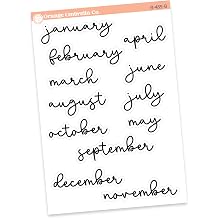 Large Months | F18 Font | Clear Matte Planner Stickers | B-489-BCM