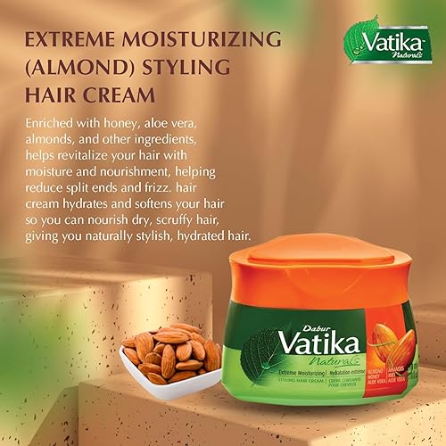 Miniatura 2 de Vatika Naturals Crema de peinado para cabello largo, rizado, seco y tratado con color - con mezcla de coco, crema para el cabello y crema para
